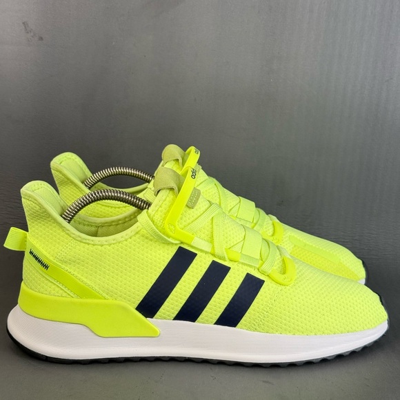 Adidas U_Path Run 'Hi-Res Yellow Navy' athletic trainer shoes men’s size 10